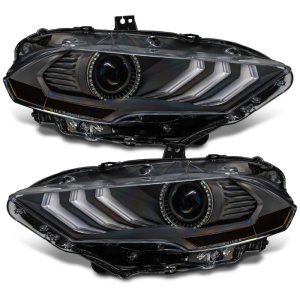 Ford Mustang Headlight Assembly - ORACLE Lighting - Black Series - Dynamic ColorSHIFT - `18-`23